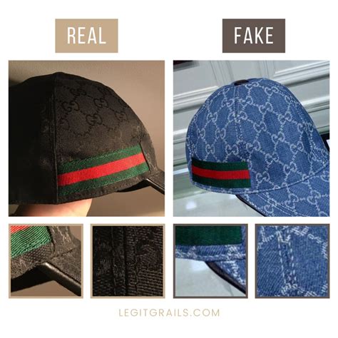 comparison gucci cap vs fake